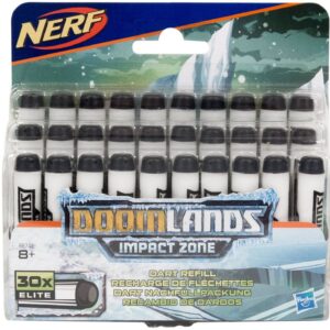impostare, nerf, doomlands impact zone, ricarica, freccette, per ragazzi, 8+ anni, 30 pz