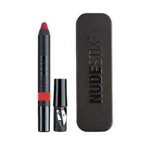 nudestix, intense matte, balsamo labbra e guance 2 in 1, stiletto, 2.8 g