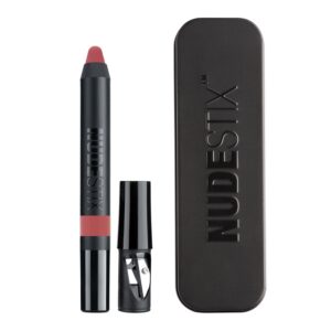 nudestix, intense matte, matita labbra & fard 2 in 1, bacio, 2.5 g