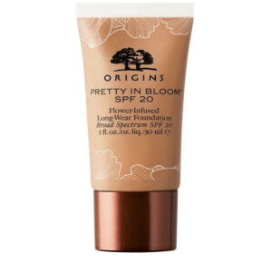 origins, pretty in bloom, lunga durata, fondotinta in crema, 500, medio profondo caldo, spf 20, 30 ml