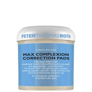 peter thomas roth, goodbye acne, minimizzazione dei pori, dischetti detergenti, 60 pz, *tester