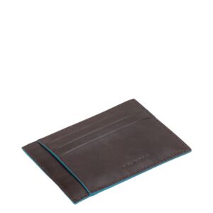 piquadro, blue square, porta carte in pelle, pp2762b2r, mogano, unisex
