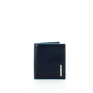 piquadro, blue square, porta carte in pelle, pp1518b2, blu autentico, unisex