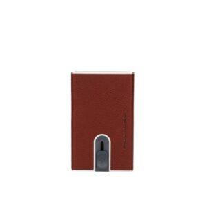 piquadro, piquadro, porta carte in pelle, borgogna, unisex