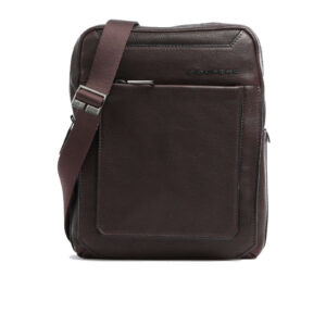 piquadro, tallin, piccolo, borsa a tracolla in pelle, marrone, ca1816w108, 21,5 x 27 x 7 cm, per uomini