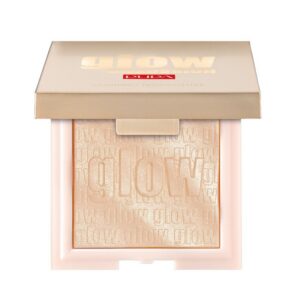 pupa, glow obsession, illuminante, compatto blush illuminante, 100, oro chiaro, 6 g