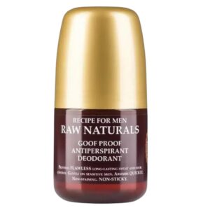 raw naturals, goof proof, anti irritazione, antitraspirante, per uomini, 60 ml
