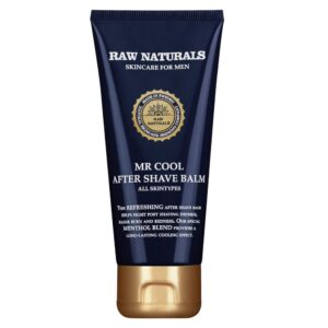 raw naturals, mr.cool, 100% vegano, rinfrescante, balsamo dopobarba, 100 ml
