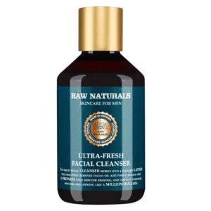 raw naturals, ultra fresh facial cleanser, energizzante, gel detergente, per il viso, 250 ml
