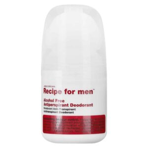 recipe for men, antiperspirant deodorant, anti irritazione, antitraspirante, per uomini, 60 ml
