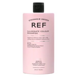 ref stockholm, illuminate colour, acai oil, shampoo per capelli, aumenta la lucentezza, 285 ml