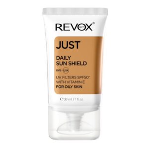 revox b77, just daily sun shield, vitamina e, protezione solare, crema solare, per viso e collo, spf 50+, 30 ml