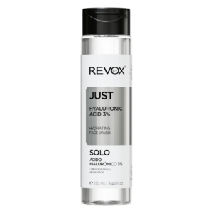 revox b77, just squalane, acido ialuronico 3%, elimina le impurità, lozione detergente, per il viso, 250 ml