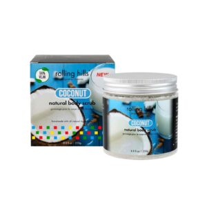 rolling hills, coconut, elimina le impurità, scrub per il corpo, 250 g