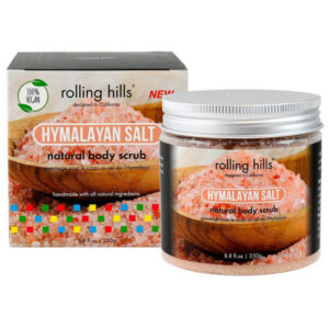 rolling hills, himalayan salt, elimina le impurità, scrub per il corpo, 250 g