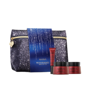 apple y ever after set ahava: aos advanced deep wrinkle, anti aging, cream, for face, 50 ml + apple of sodom, anti wrinkle, night sleeping mask, 50 ml + aos advanced deep wrinkle, smoothing, eye cream, 15 ml + ahava, gwp textile pouch