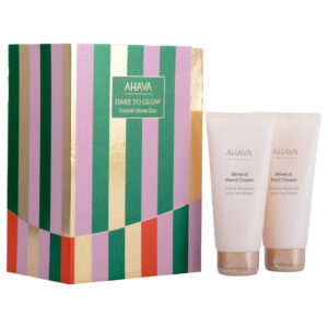 dare to glow set ahava: dead sea water, hydration, hand cream, 100 ml + mineral, nourishing, foot cream, 100 ml