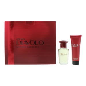 set antonio banderas: diavolo, eau de toilette, for men, 50 ml + diavolo, calming, after shave balm, 75 ml