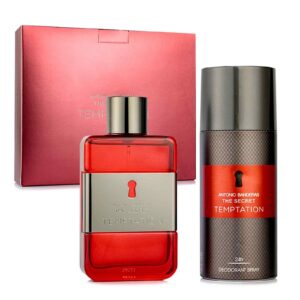 set antonio banderas: the secret temptation, eau de toilette, for men, 100 ml + the secret temptation, deodorant spray, for men, 150 ml
