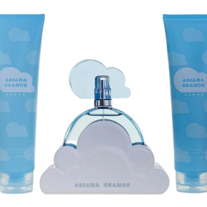 set ariana grande: cloud, eau de parfum, for women, 100 ml + cloud, hydrating, body lotion, 100 ml + cloud, body wash, body, 100 ml