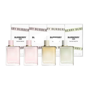 set burberry: burberry her, eau de parfum, for women, 2 pcs, 5 ml + burberry her, eau de toilette, for women, 5 ml + her london dream, eau de parfum, for women, 5 ml