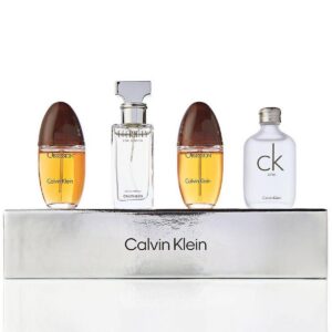 set calvin klein: eternity, eau de parfum, for women, 15 ml + ck one, eau de toilette, for men, 2 pcs, 15 ml *miniature + obsession, eau de parfum, for women, 15 ml *miniature