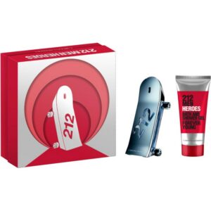 set carolina herrera: 212 heroes, eau de toilette, for men, 90 ml + 212 heroes, shower gel, for all skin types, 100 ml