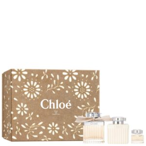 set chloe: chloe, eau de parfum, for women, 75 ml + chloe, eau de parfum, for women, 5 ml *miniature + chloe, body lotion, all over the body, 100 ml