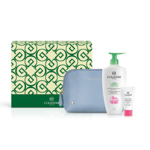 set collistar: special perfect body deep moisturizing fluid, italian peony extract, hydrating, day, body lotion, 400 ml + idro attiva+, deep moisturizing, gel cream, face, 25 ml + the bridge, gwp textile pouch, blue