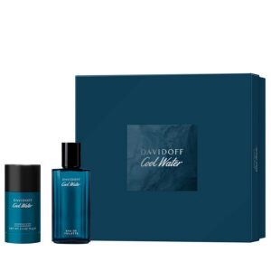 set davidoff: cool water, eau de toilette, for men, 75 ml + cool water, 24h protection, deodorant stick, for men, 75 g