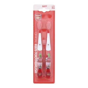set duo, epl, arsenal, spazzolino da denti, rosso, 2 pz