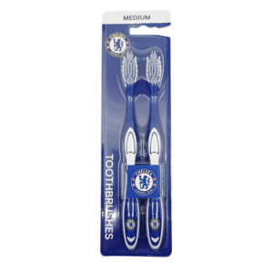 set duo, epl, chealsea, spazzolino da denti, blu, 2 pz