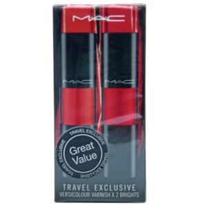 set duo, mac, versicolour varnish, splendente, lucidalabbra, luminoso, 2 pz, 8.5 ml