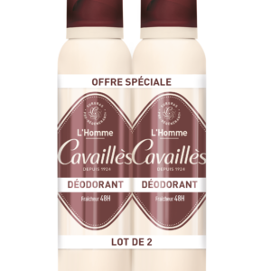 set duo, roge cavailles, l'homme, 48h protection, spray deodorante, per uomini, 2 pz, 150 ml