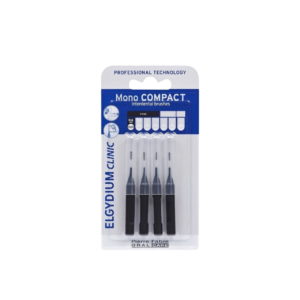 impostare, elgydium, spazzolino interdentale, nero, 4 pz