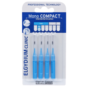 impostare, elgydium, spazzolino interdentale, blu, 4 pz