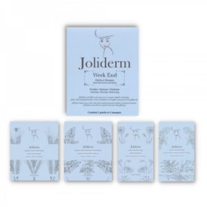 week end set joliderm: joliderm, coconut water, hydrating, sheet mask, for face + joliderm, contouring, under eye mask patch + joliderm, green tea, oxygenating & purifying, sheet mask, for face + joliderm, anti blackheads, local treatment patch, for face