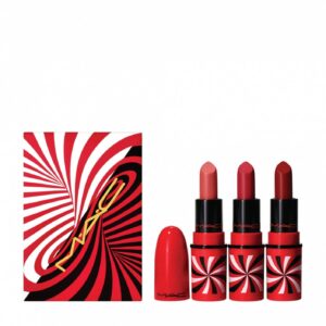 tiny tricks set mac: mini, cream lipstick, awespicious, 1.7 g + + mini, matte, cream lipstick, sleight of grand, 1.8 g *miniature