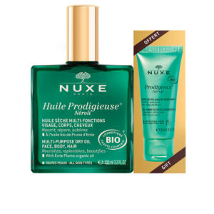 set nuxe: huile prodigieuse multi purpose neroli, body oil, for face, body & hair, 100 ml + prodigieux neroli, shower gel, all over the body, for all skin types, 30 ml