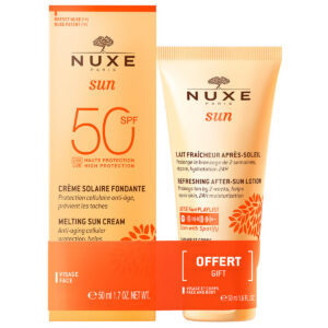 set nuxe: sun, uv protection, sunscreen cream, for face, spf 50, 50 ml + sun, sun protection, after sun lotion, 50 ml