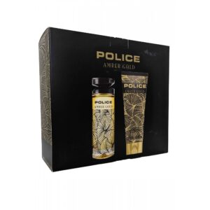 set police: amber gold, eau de toilette, for women, 100 ml + amber gold, hydrating, body lotion, 125 ml