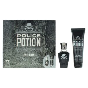 set police: potion, eau de parfum, for men, 30 ml + potion, hydrating, body lotion, 100 ml