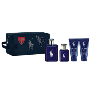 set ralph lauren: polo blue, eau de toilette, for men, 125 ml + polo blue, eau de toilette, for men, 40 ml + polo blue, shower gel & shampoo 2 in 1, 50 ml + polo blue, moisturizing, after shave balm, 50 ml