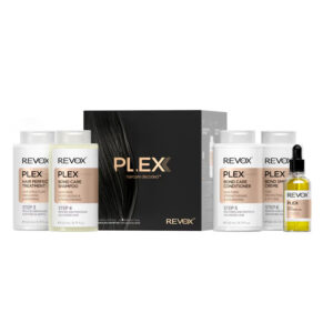 set revox b77: plex bond step 3, hair cream treatment, anti breakage, 260 ml + plex bond step 4, hair shampoo, for strengthening, 260 ml + plex bond step 5, hair conditioner, restores, 260 ml + plex bond step 6, hair cream treatment, repairing, 260 ml + plex bond step 7, hair oil treatment, bond repair, 30 ml