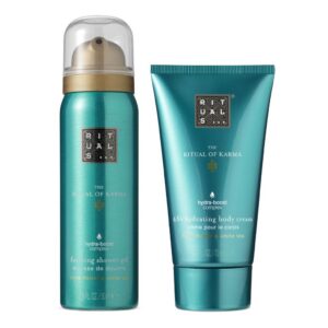 set rituals: the ritual of karma, hydrating, body cream, 70 ml + the ritual of karma, shower mousse, 50 ml