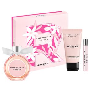 set rochas: mademoiselle rochas, eau de parfum, for women, 50 ml + mademoiselle rochas, eau de parfum, for women, 7.5 ml + mademoiselle rochas, body lotion, all over the body, 50 ml