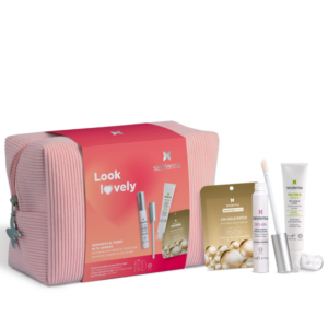 set sesderma: seslash, for growth stimulation, eyelash serum, 5 g + factor g, renewing, eye cream, 15 ml + beauty treats, 24k gold, anti dark spots, eye patch