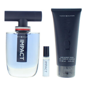 set tommy hilfiger: impact, eau de toilette, for men, 100 ml + impact, eau de toilette, for men, 4 ml + impact, shower gel, body, 100 ml
