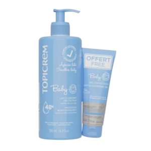 set topicrem: baby, ultra moisturising, body milk, 500 ml + baby, cleansing, shower gel, 75 ml