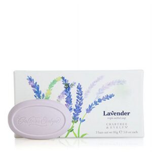 set trio, crabtree & evelyn, lavander, idratante, saponetta, 3 pz, 85 g